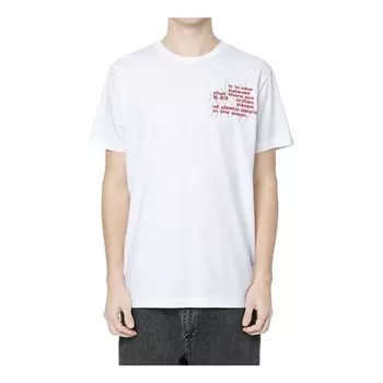 Футболка alphabet slogan printing short sleeve white Off-White, белый