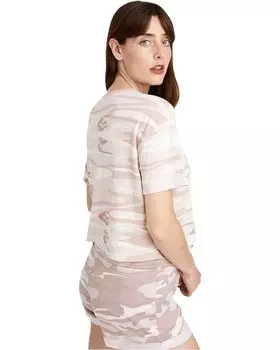 Футболка Alternative Flowy Relaxed Cropped T-Shirt, цвет Blush Camo