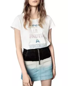 Футболка Alys с графическим рисунком Zadig & Voltaire, цвет Ivory/Cream