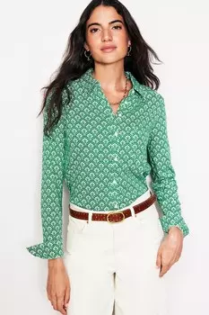 Футболка Амелия джерси Boden, зеленый