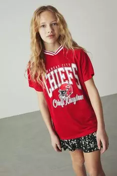 Футболка американского футбола Kansas City Chiefs NFL (от 3 до 16 лет) Next, красный