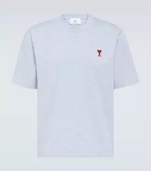 Футболка ami de coeur из хлопкового джерси Ami Paris, синий