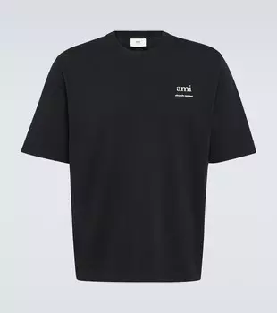 Футболка Ami de Cur из хлопкового джерси Ami Paris, черный