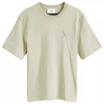 Футболка Ami Embossed Heart T-Shirt, цвет Sage