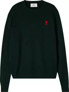 Футболка Ami Long-Sleeve T-Shirt 'Evergreen', зеленый