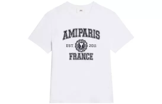 Футболка Ami Paris France белая Amiparis, белый