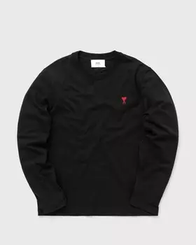 Футболка Ami Paris Long Sleeves Ami De Coeur Tee, цвет wool tricotine black