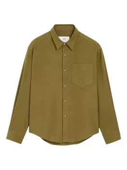 Футболка AMI Paris с тисненым сердцем, зеленый