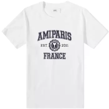 Футболка AMI Paris Varsity Logo Tee