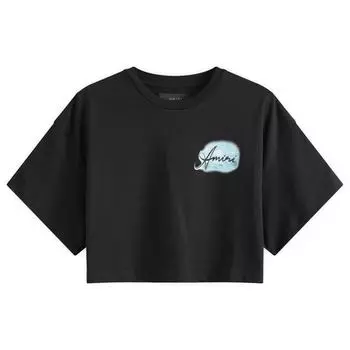 Футболка Amiri Airbrush Cropped T-Shirt, черный