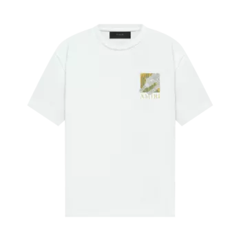 Футболка Amiri Leopard 'White', белый