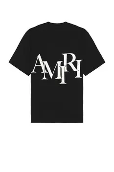 Футболка Amiri Staggered Logo, черный