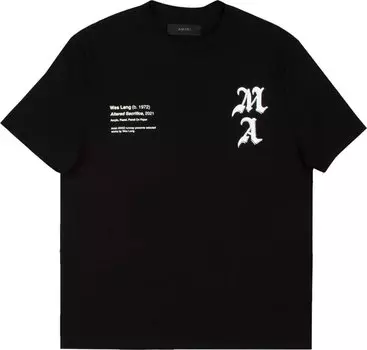 Футболка Amiri Wes Lang Checker Skull Tee 'Black', черный