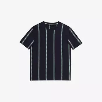 Футболка Amson из хлопкового джерси с полосатым принтом Ted Baker, темно-синий