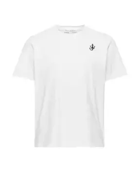Футболка Anchor с вышивкой Jw Anderson, белый