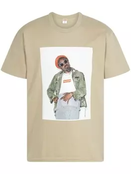 Футболка Andre 3000 с графичным принтом Supreme, бежевый