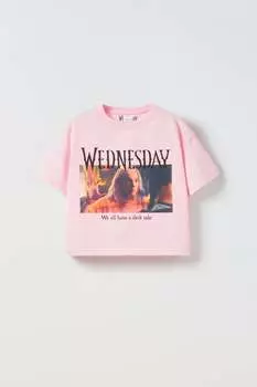 Футболка энид среда ZARA, розовый