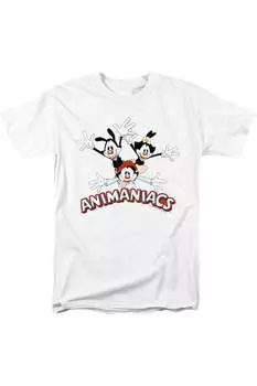 Футболка Animaniacs Trio с коротким рукавом для взрослых / футболка Gildan, белый