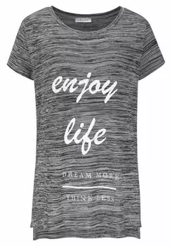 Футболка Aniston Casual, пятнистый серый