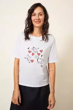 Футболка Annabel натурального цвета White Stuff