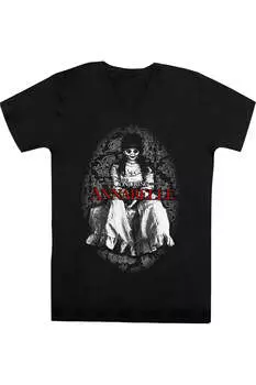 Футболка Annabelle Annabelle с коротким рукавом и V-образным вырезом для взрослых из хлопка премиум-класса Gildan, черный