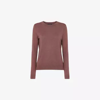 Футболка Annie с круглым вырезом и блестящей вязкой Whistles, коричневый