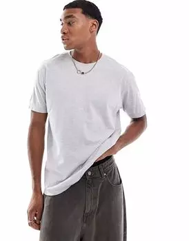 Футболка Another Influence с объемными швами серого меланжевого цвета