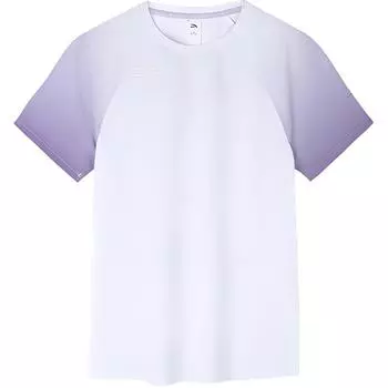 Футболка Anta Running Collection женская, чисто белая, с принтом по всей поверхности