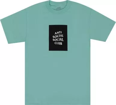 Футболка Anti Social Social Club Box Logo T-Shirt 'Teal', бирюзовый