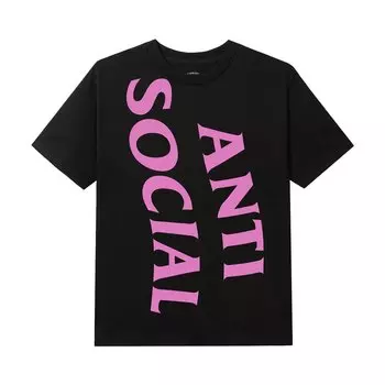 Футболка Anti Social Social Club с вертикальным горизонтом, черная