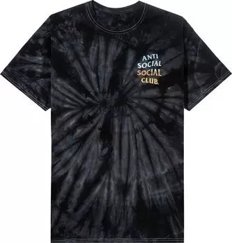 Футболка Anti Social Social Club Thermal Internal Tie Dye Tee 'Black', черный
