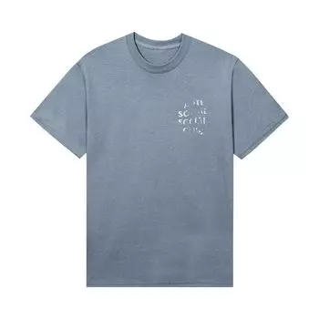 Футболка Anti Social Social Club Thrashed Logo Flip Tee Stonewashed Blue, синий