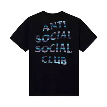 Футболка Anti Social Social Club x Fragment Design Logo 'Black/Blue', черный
