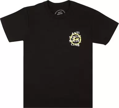 Футболка Anti Social Social Club x Fragment Design Yellow Bolt Tee 'Black', черный