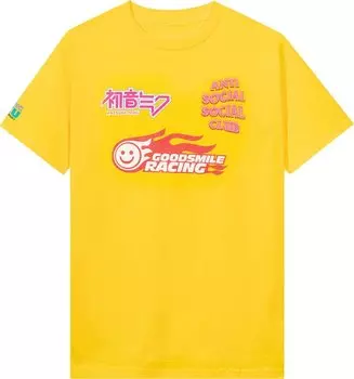 Футболка Anti Social Social Club x Good Smile Racing Logo Tee 'Yellow', желтый