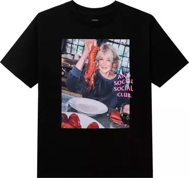 Футболка Anti Social Social Club x Martha Stewart Lobster Tee 'Black', черный
