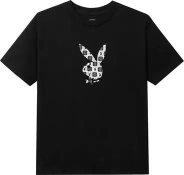 Футболка Anti Social Social Club x Playboy Checkered Tee 'Black', черный