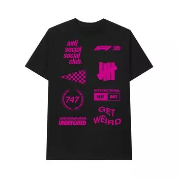 Футболка Anti Social Social Club x UNDFTD x F1, черная