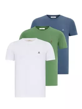 Футболка Antioch, синий/светло-зеленый/белый