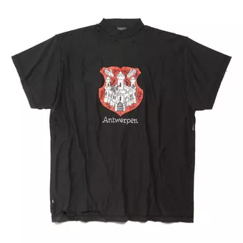 Футболка antwerpen inside-out t-shirt oversized 'black' Balenciaga, черный