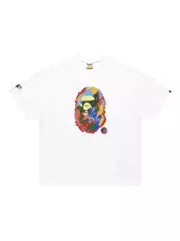 Футболка Ape Head A BATHING APE, белый