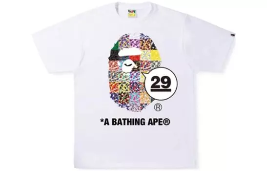 Футболка Ape Head Series для мужчин A Bathing Ape, белый