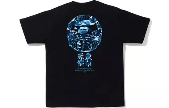 Футболка Ape Head Series для мужчин A Bathing Ape, черный/синий