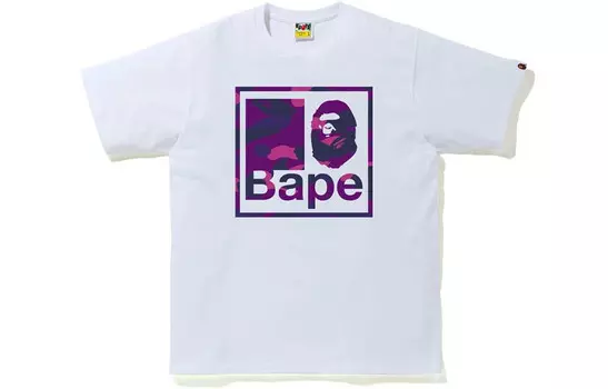 Футболка Ape Head Series для мужчин A Bathing Ape, черный/фиолетовый