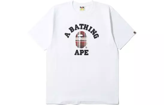 Футболка Ape Head Series для мужчин A Bathing Ape, белый/черный