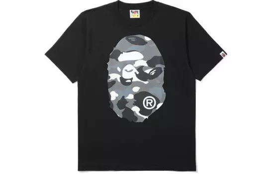 Футболка Ape Head Series для мужчин, черная A Bathing Ape, черный