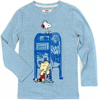 Футболка Appaman Appaman X Peanuts In The City Graphic Tee, цвет Light Blue Heather