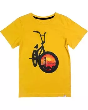 Футболка Appaman Kids Bike Ride Graphic Short Sleeve Tee, цвет Goldenrod