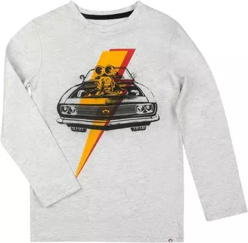 Футболка Appaman Muscle Car Graphic Long Sleeve Tee, цвет Cloud Heather