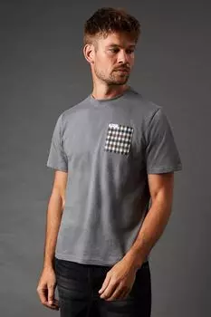 Футболка Aquascutum Active Club в клетку, темно-серый